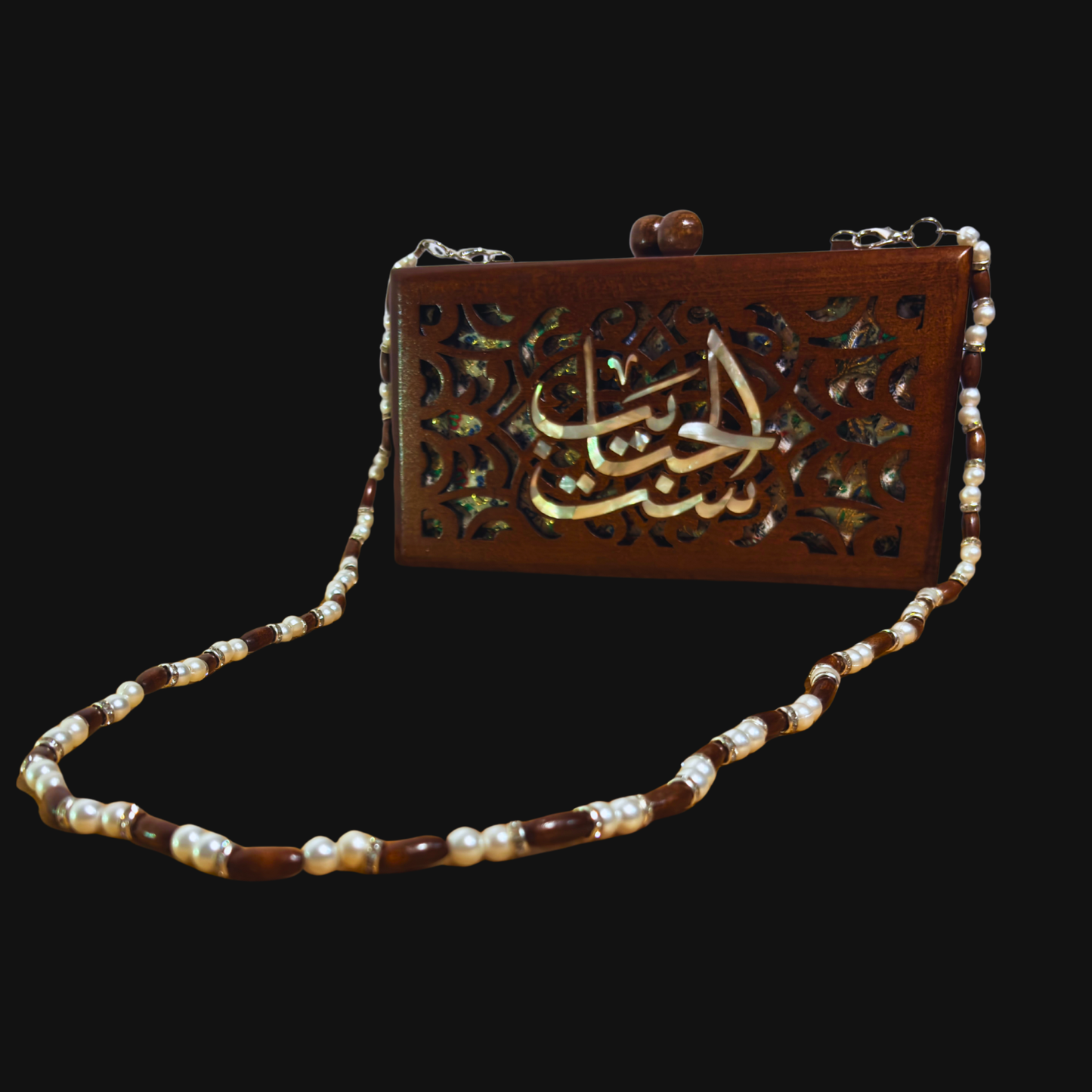 Mother – Handgefertigte Luxus-Clutch aus Damaskus mit Perlmutt