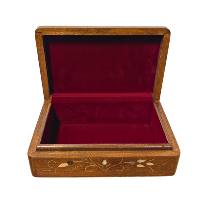 El Yapımı Şam Lüks Kutusu – Sedef & Kadife Zarafeti