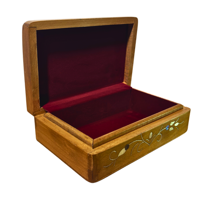 El Yapımı Şam Lüks Kutusu – Sedef & Kadife Zarafeti