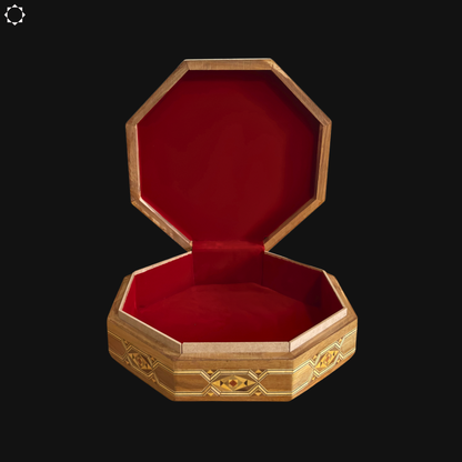 Damasceńska Szkatułka Mozaikowa – Ręcznie Wykonane Drewno z Bordową Aksamitną Wyściółką