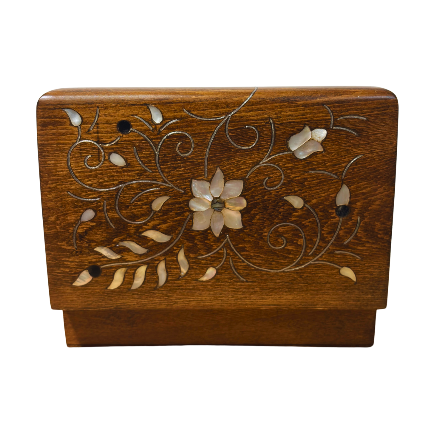 El Yapımı Şam Lüks Kutusu – Sedef & Kadife Zarafeti