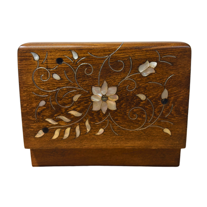 El Yapımı Şam Lüks Kutusu – Sedef & Kadife Zarafeti