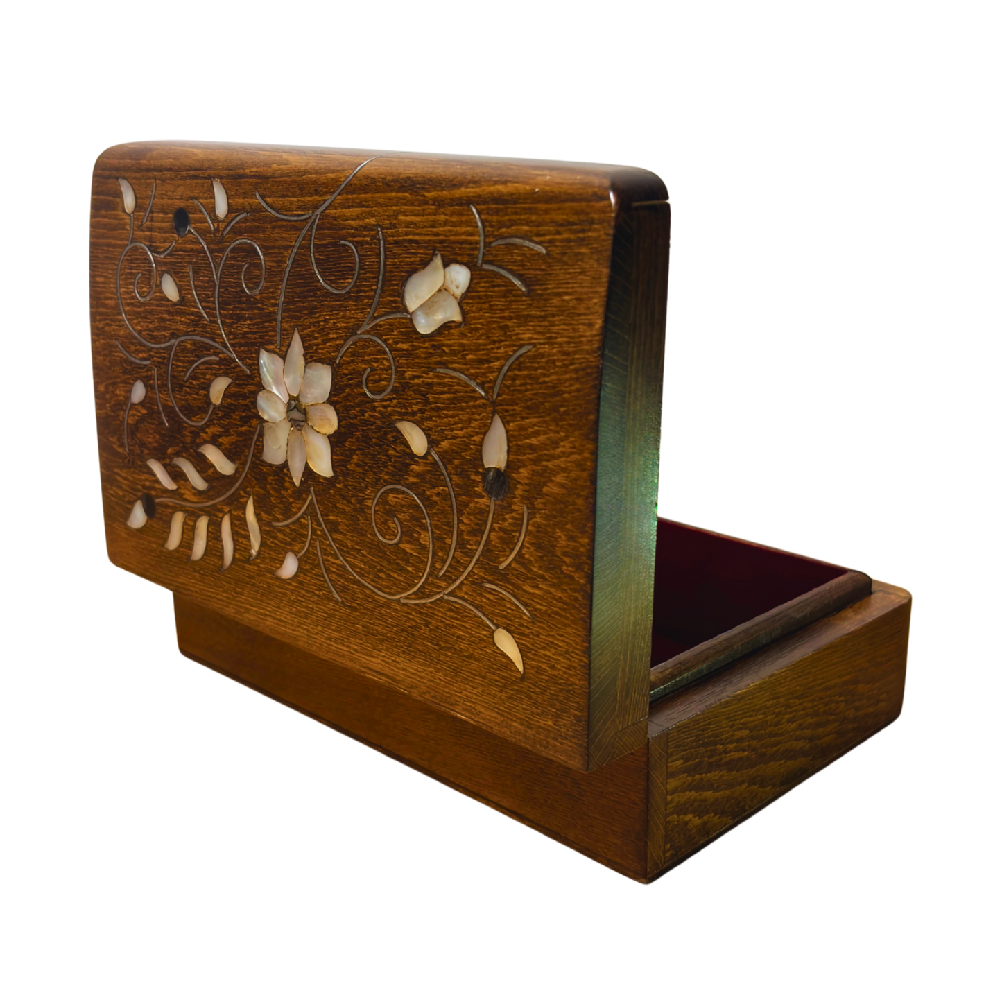 El Yapımı Şam Lüks Kutusu – Sedef & Kadife Zarafeti