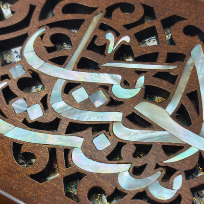 Mother – Handgefertigte Luxus-Clutch aus Damaskus mit Perlmutt