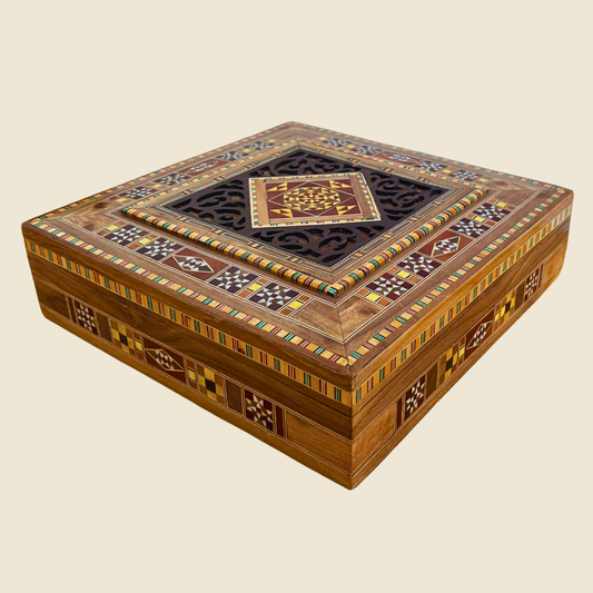 Coffret Damasquiné à Bijoux et Souvenirs – Élégance en Velours