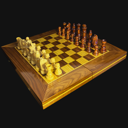 Tavolo Damaschino da Scacchi e Backgammon Fatto a Mano da Gaby Al Dayeh – Design Classico