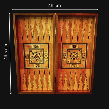 Tavolo Damaschino da Scacchi e Backgammon Fatto a Mano da Gaby Al Dayeh – Design Classico